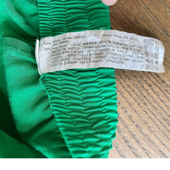 Zara Apple Green Wide Leg Blend Slouchy Pants Size XS - Picture 11 of 16